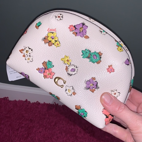 Coach Julienne Cosmetic Case 17 With Floral Print NWT New - Picture 1 of 10